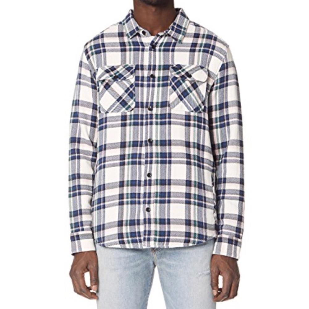 RVCA Camino Plaid Flannel Button-Up Shirt (NWT)